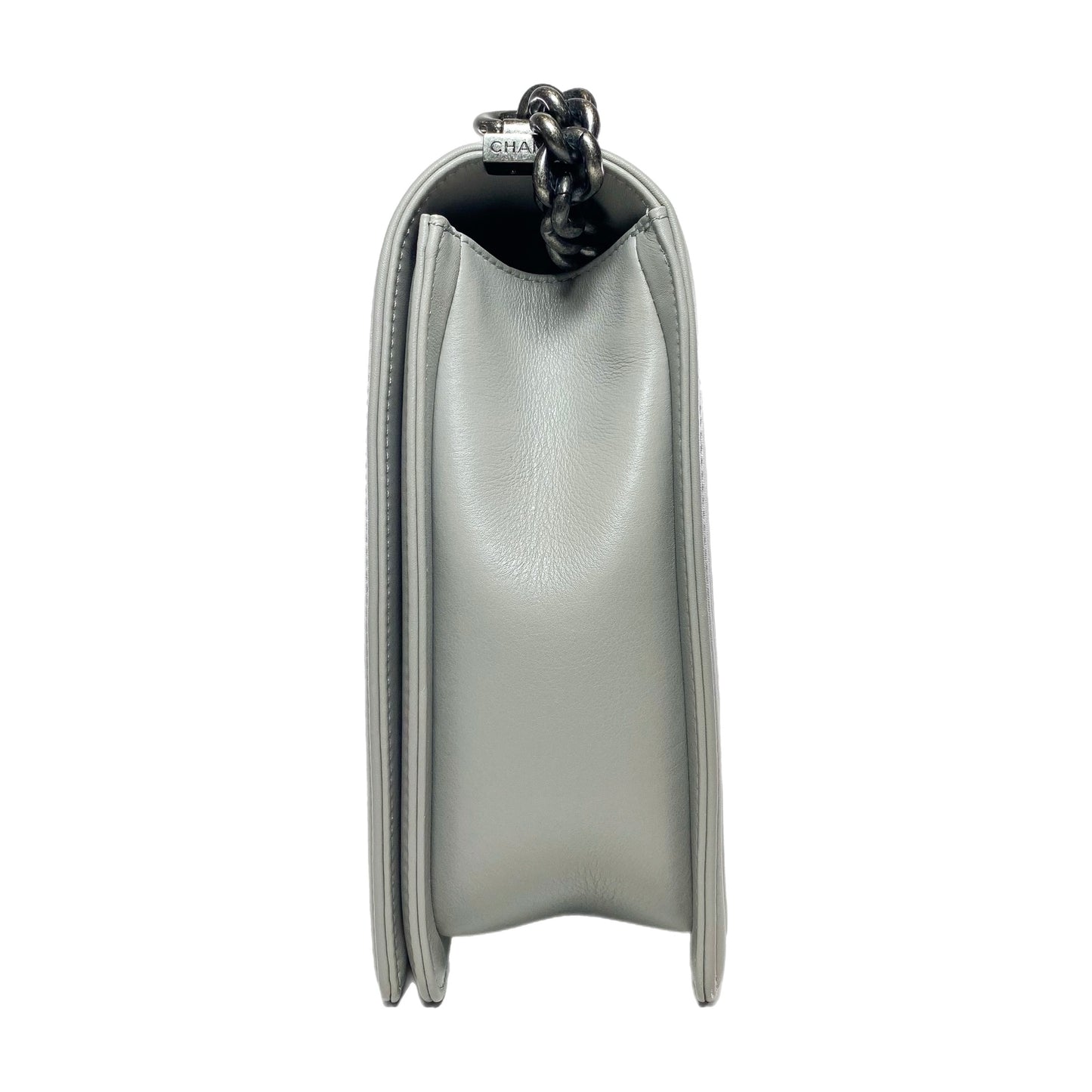 Chanel Gray Beige Ombre Large Boy Flap Bag