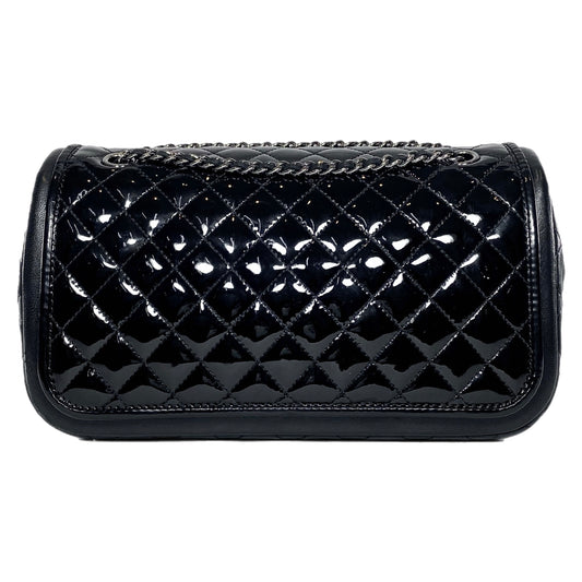 Chanel Black Patent Lambskin Medium Twist Flap Bag