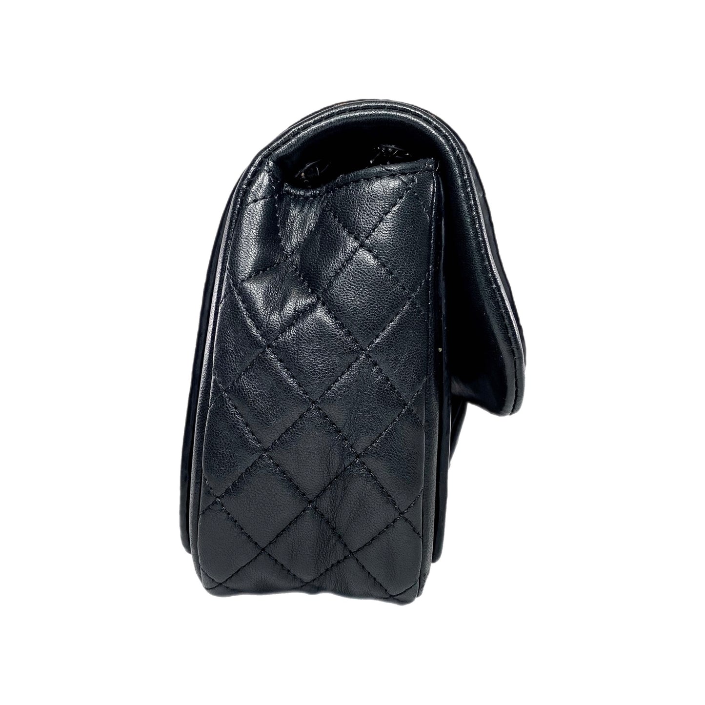 Chanel Black Patent Lambskin Medium Twist Flap Bag