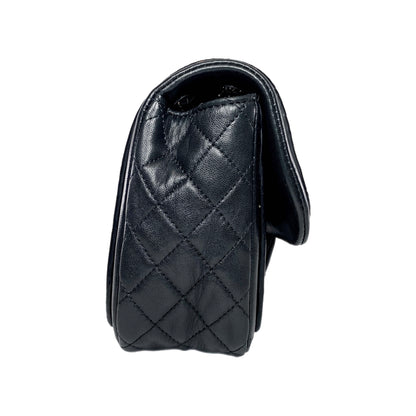 Chanel Black Patent Lambskin Medium Twist Flap Bag