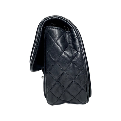 Chanel Black Patent Lambskin Medium Twist Flap Bag