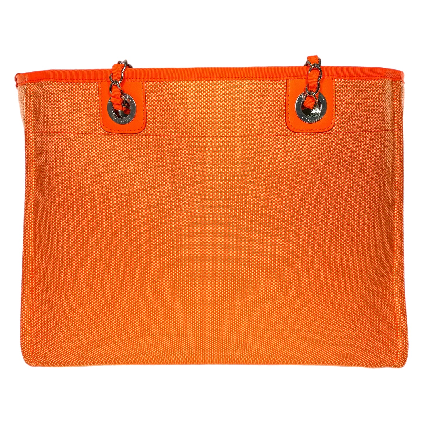 Chanel Neon Orange Medium Deauville