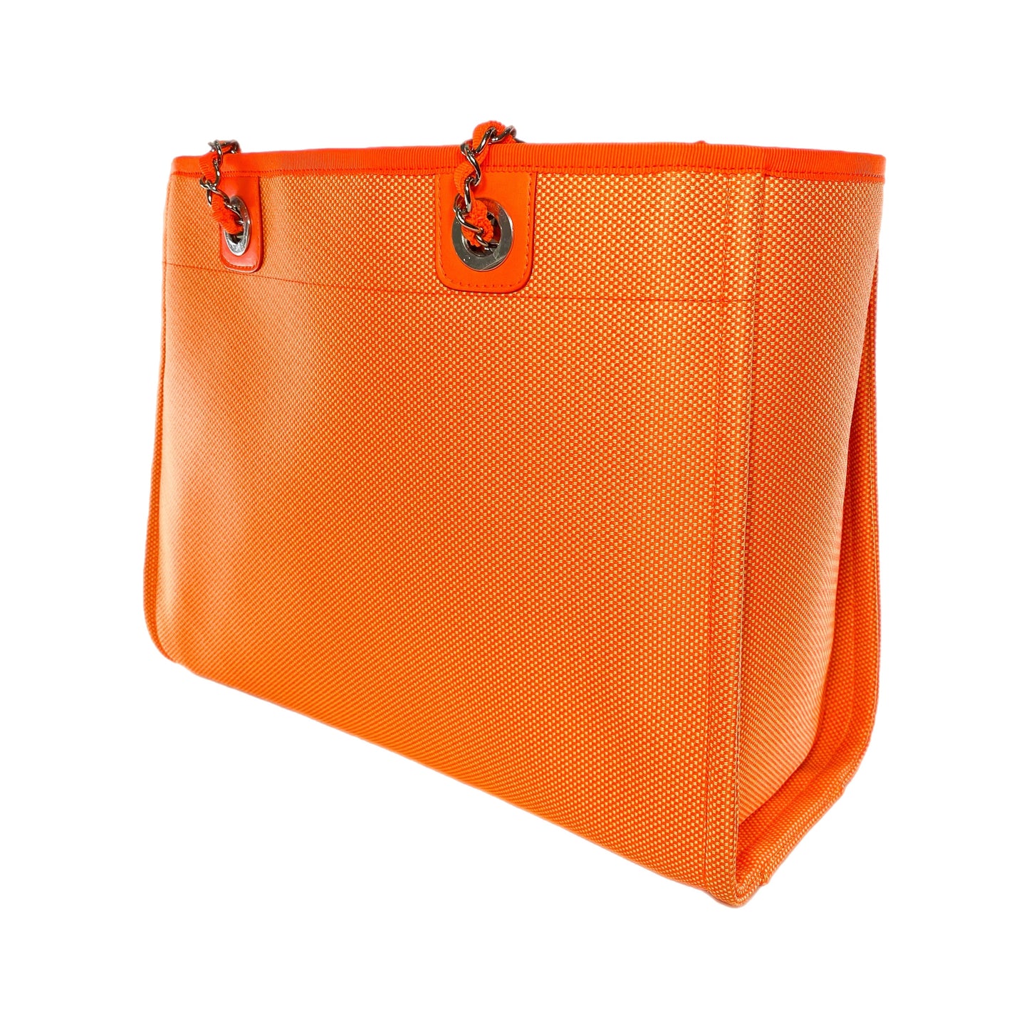 Chanel Neon Orange Medium Deauville