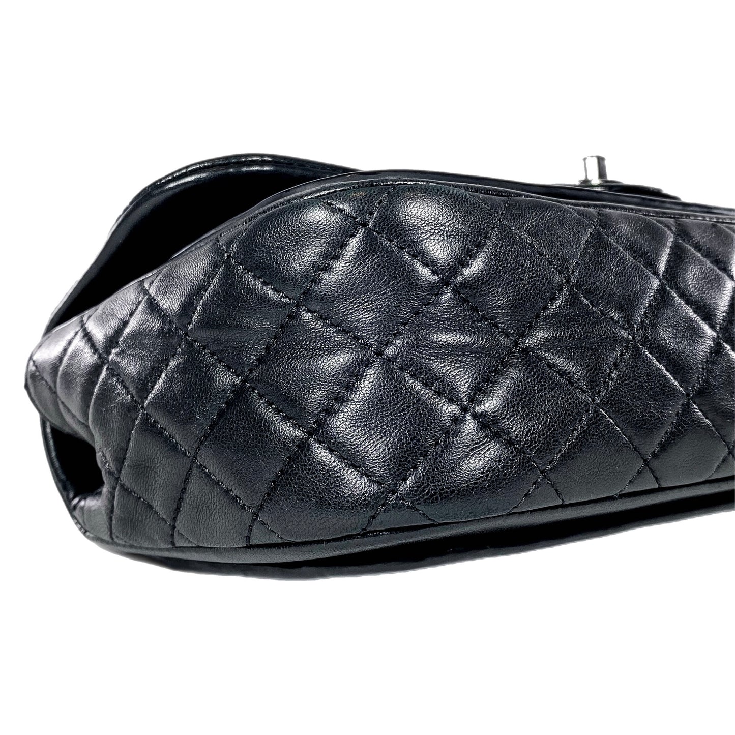 Chanel Black Patent Lambskin Medium Twist Flap Bag