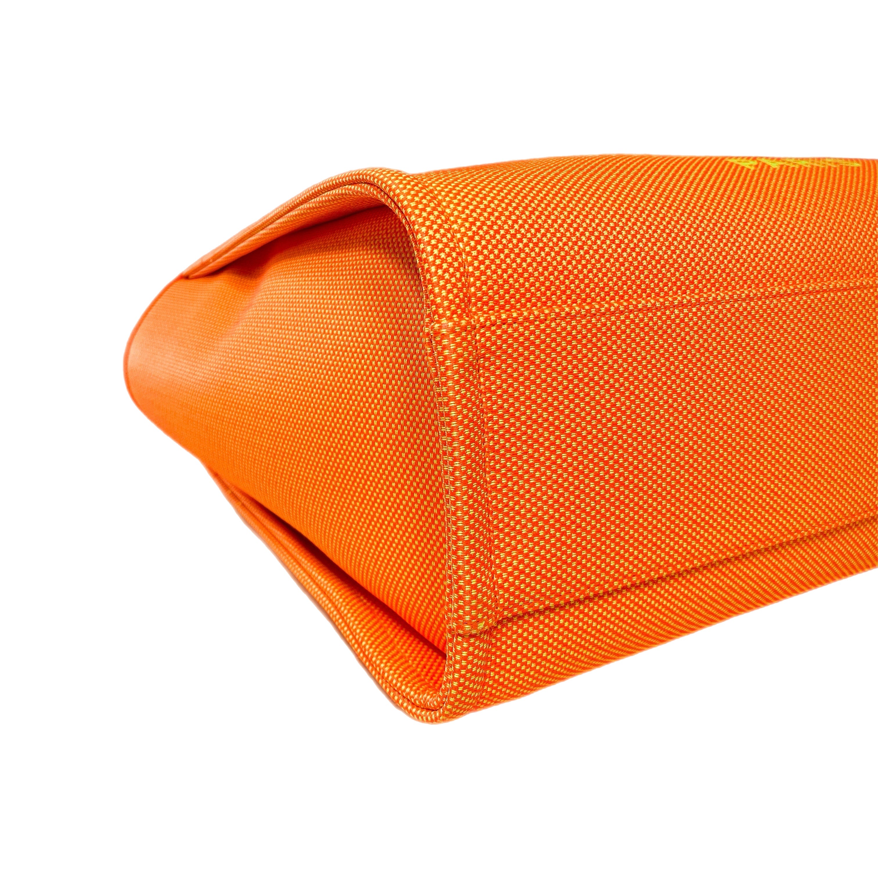 Chanel Neon Orange Medium Deauville