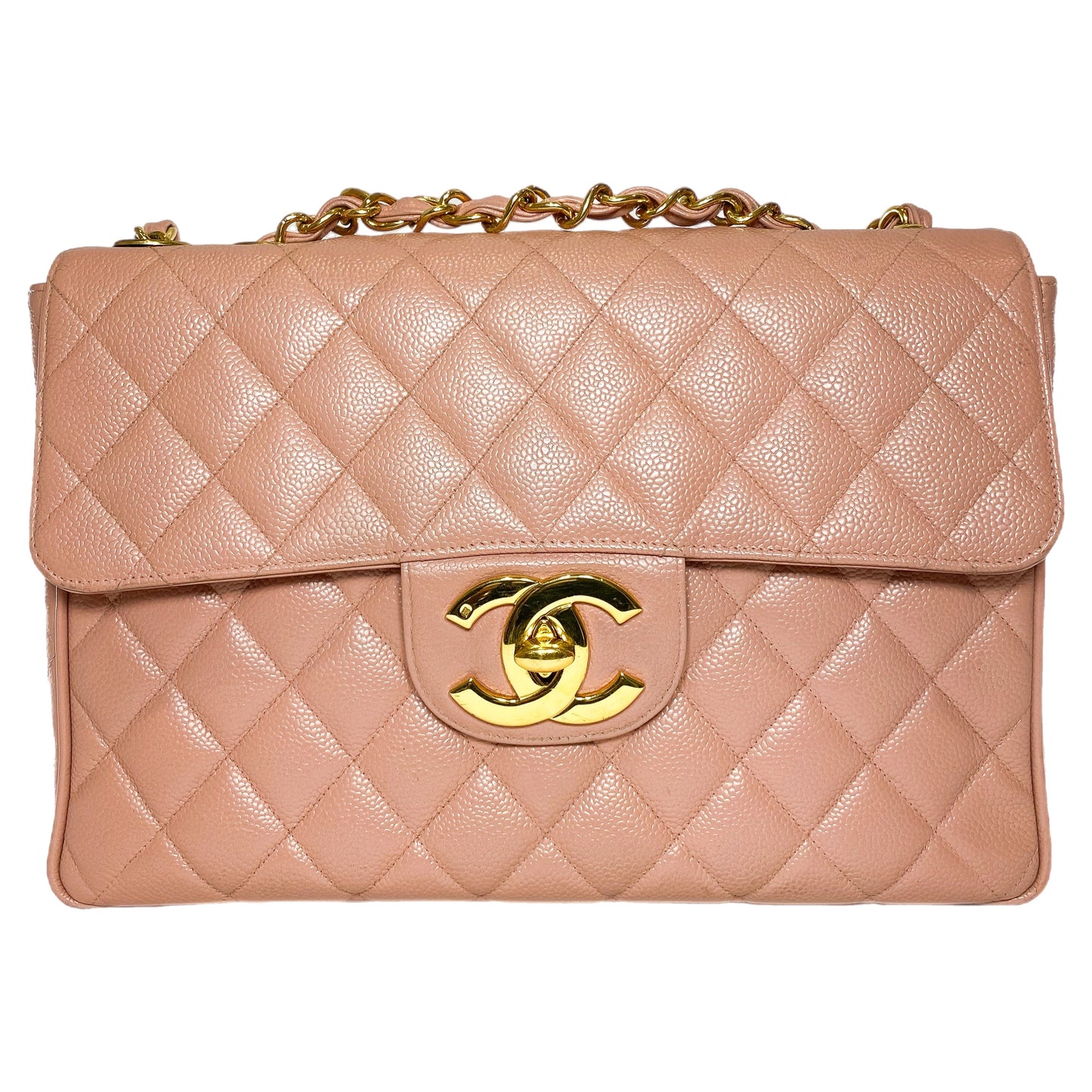 Chanel Pink Vintage Jumbo Flap Bag