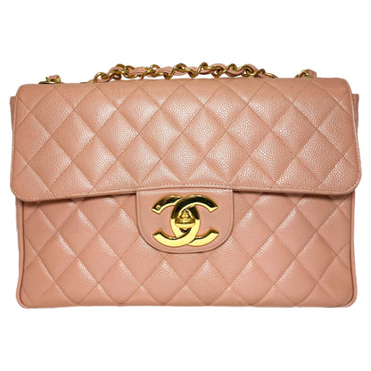 Chanel Pink Vintage Jumbo Flap Bag