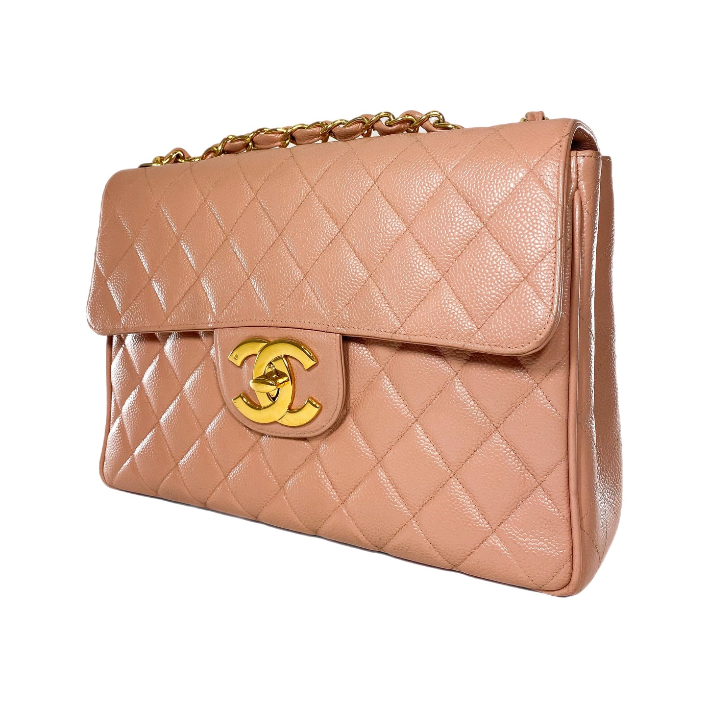 Chanel Pink Vintage Jumbo Flap Bag