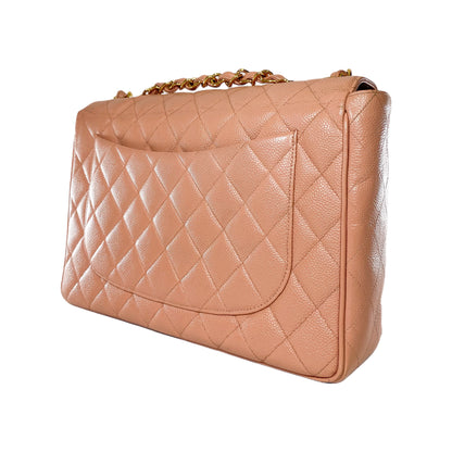 Chanel Pink Vintage Jumbo Flap Bag
