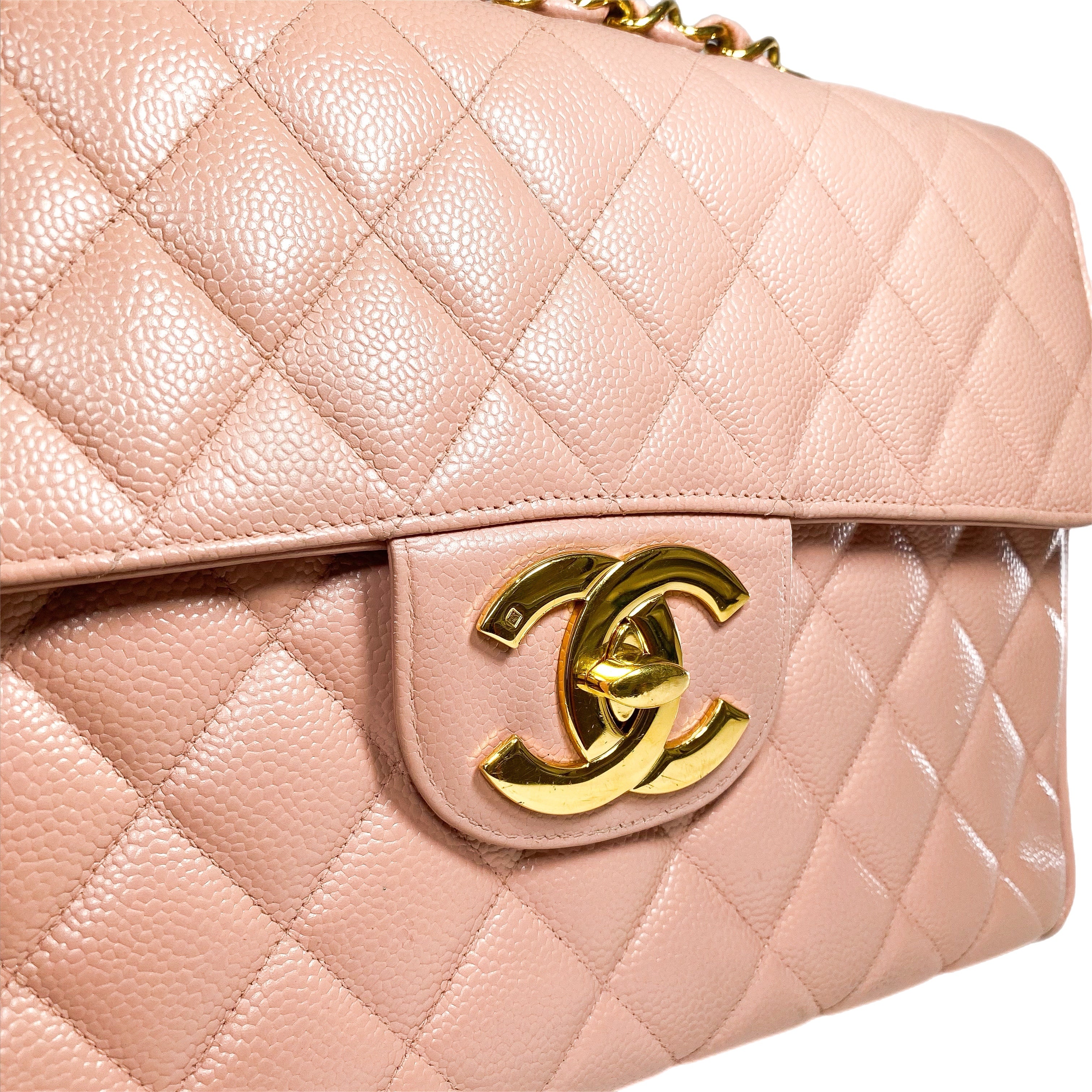 Chanel Pink Vintage Jumbo Flap Bag