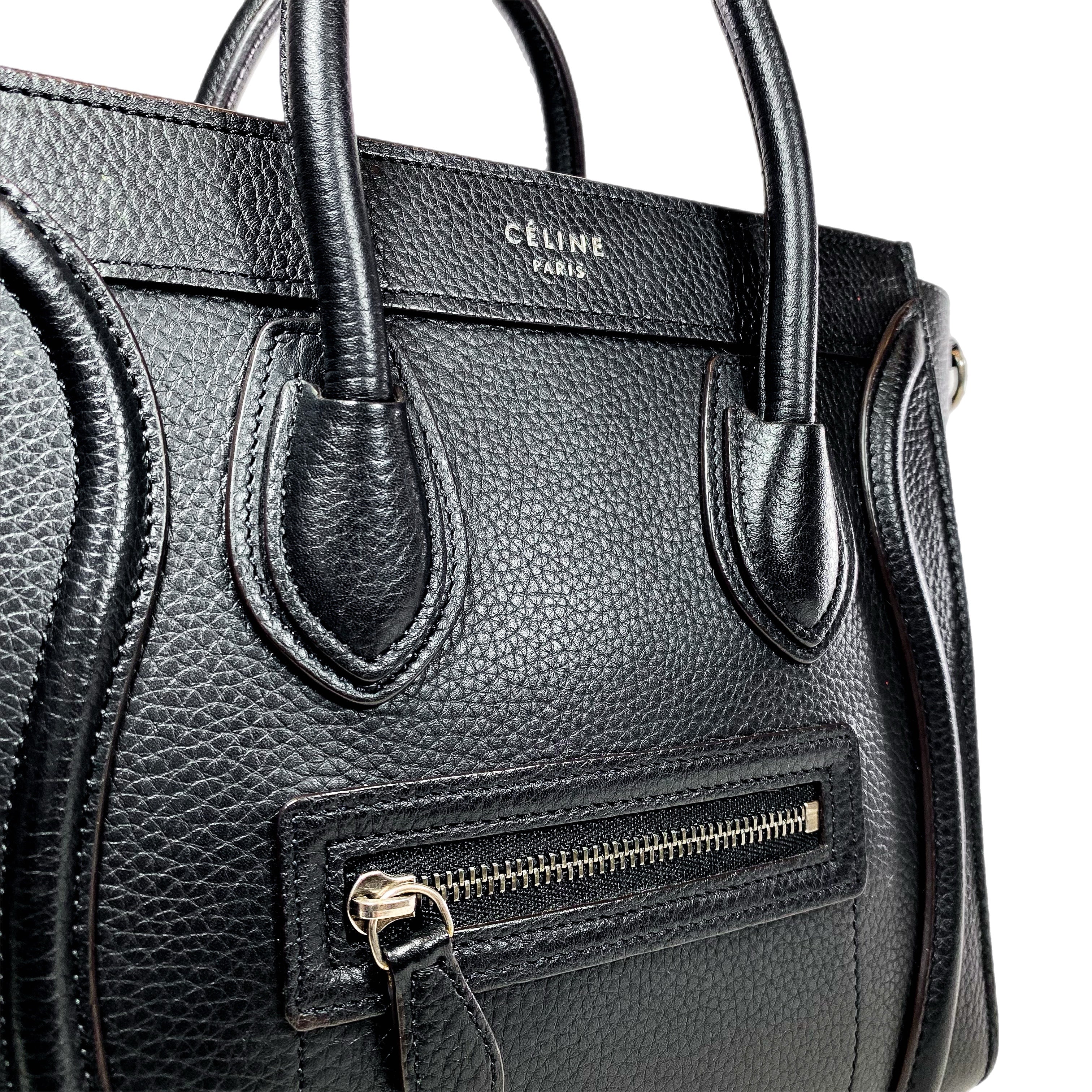 Celine Black Nano Luggage Bag