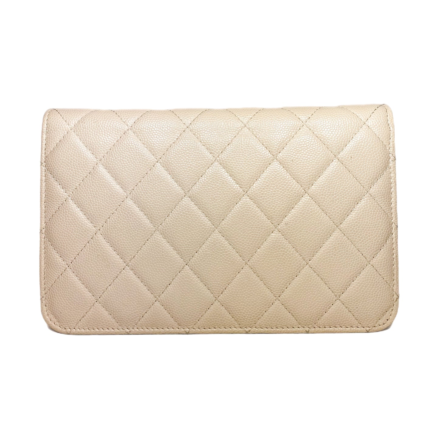 Chanel Beige Caviar Golden Class Wallet on Chain