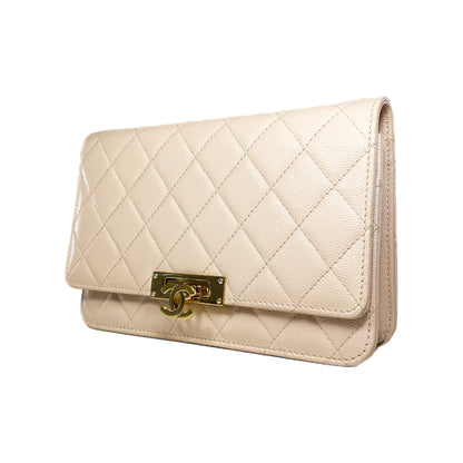 Chanel Beige Caviar Golden Class Wallet on Chain