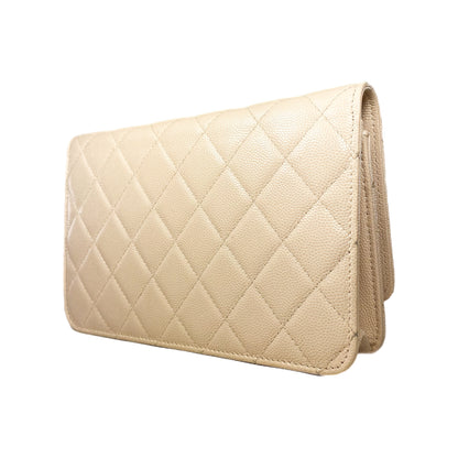 Chanel Beige Caviar Golden Class Wallet on Chain