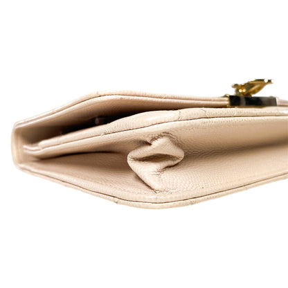 Chanel Beige Caviar Golden Class Wallet on Chain