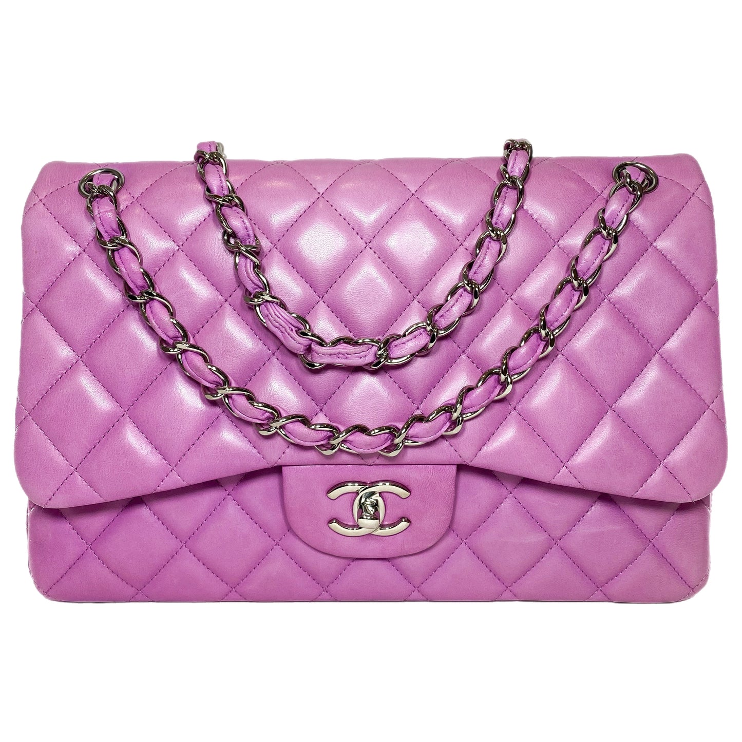 Chanel Lilac Jumbo Double Flap Bag