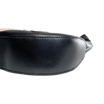 Gucci Black Embroidered Garden Collection Dionysus Hobo Bag