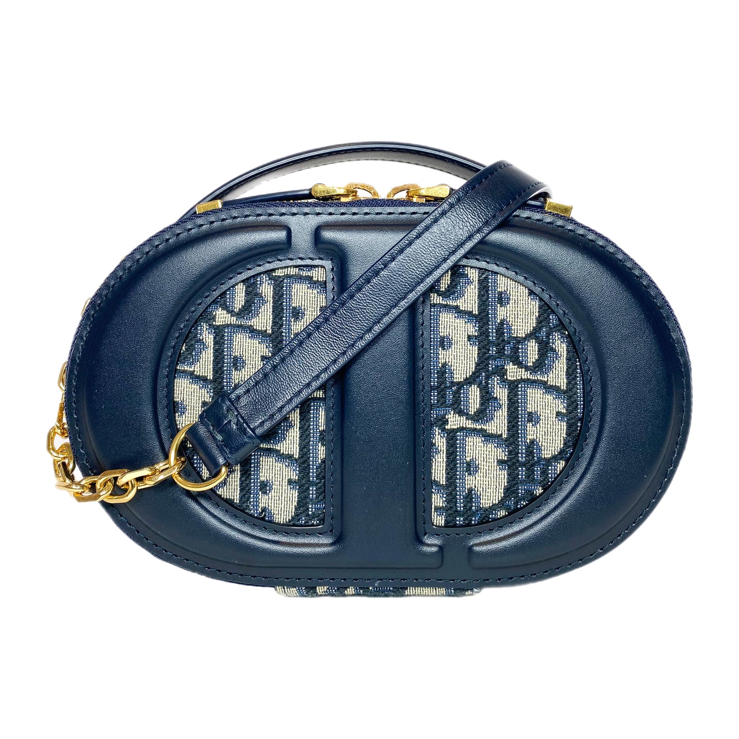 Dior Navy CD Signature Oval Camera Bag