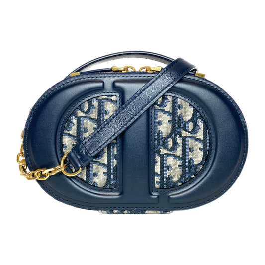 Dior Navy CD Signature Oval Camera Bag