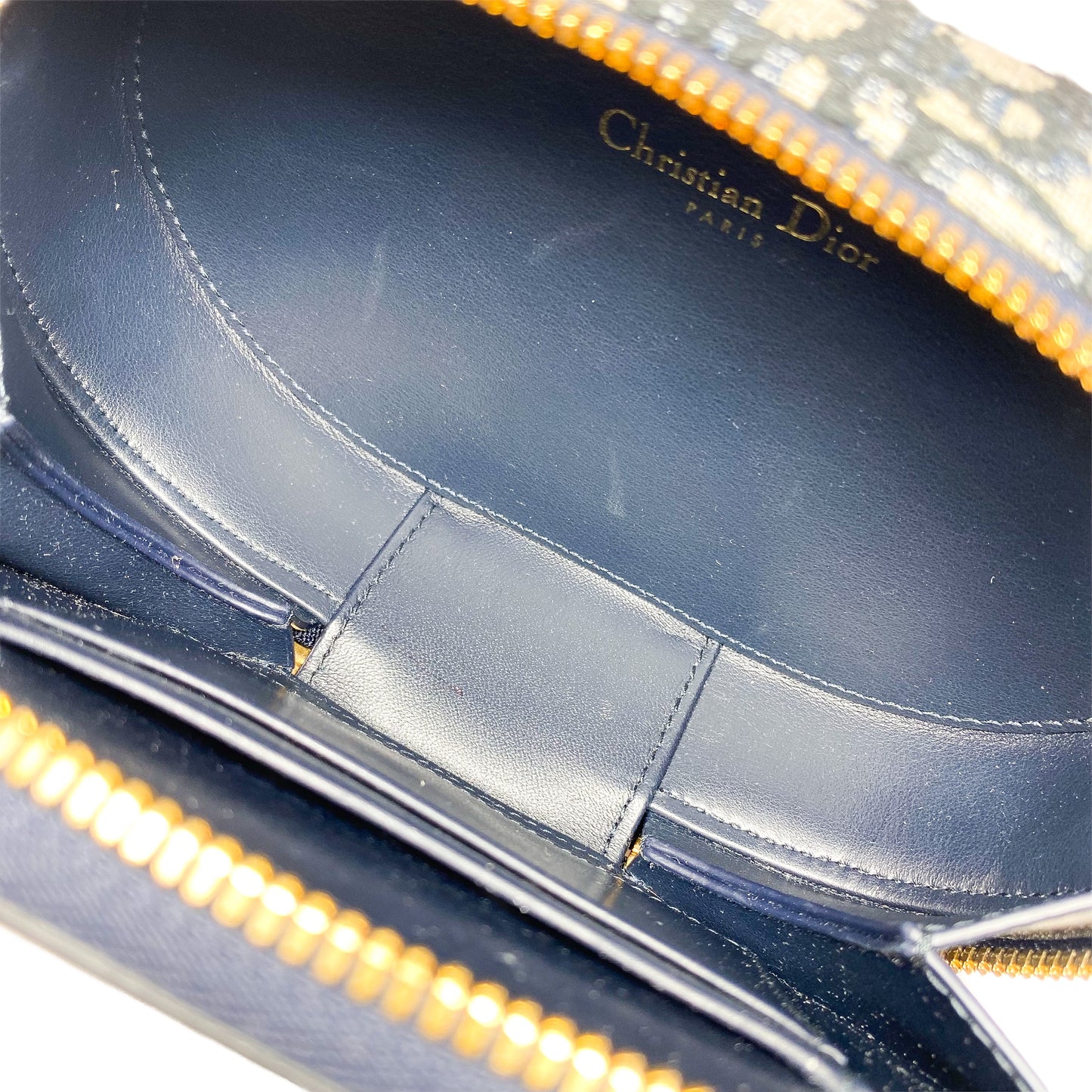 Dior Navy CD Signature Oval Camera Bag