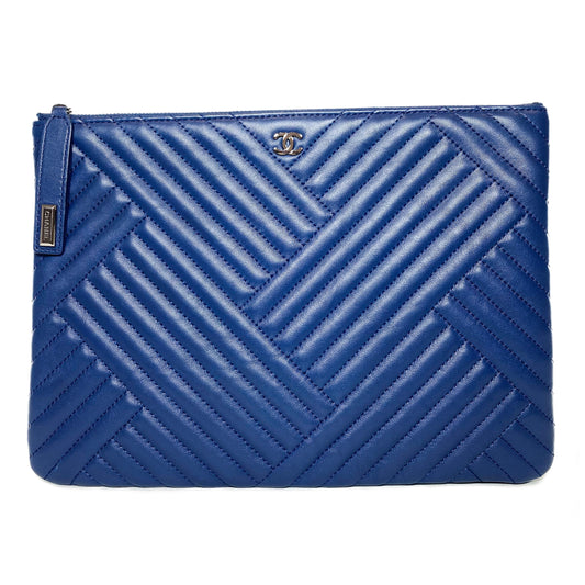 Chanel Navy Padded O Case
