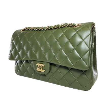 Chanel Olive Medium Double Flap Bag