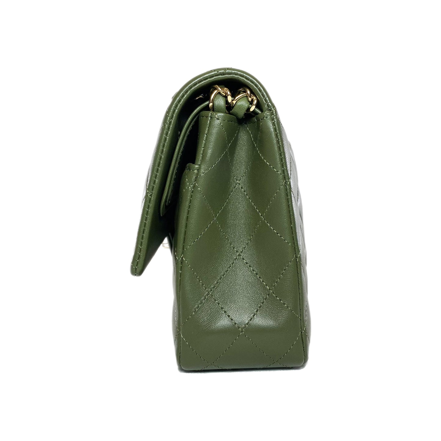 Chanel Olive Medium Double Flap Bag