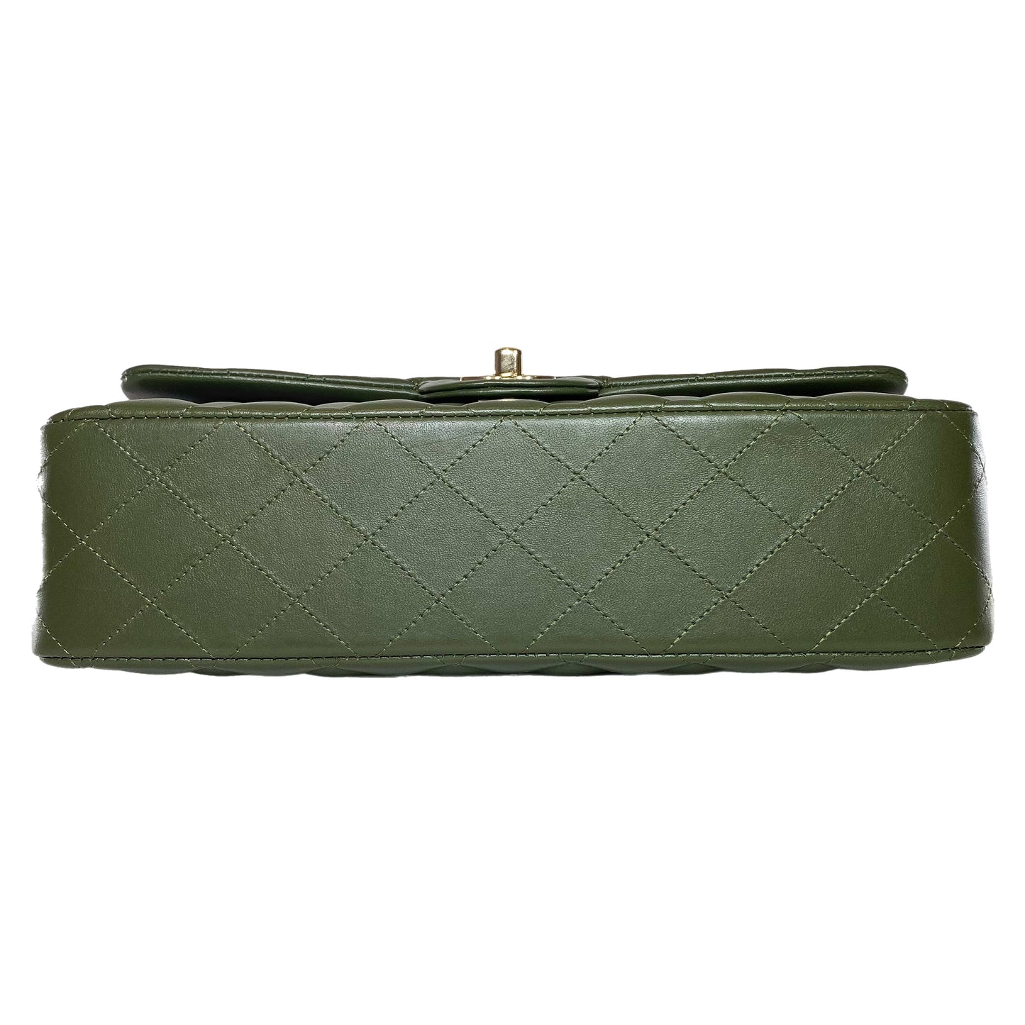 Chanel Olive Medium Double Flap Bag