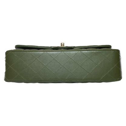 Chanel Olive Medium Double Flap Bag