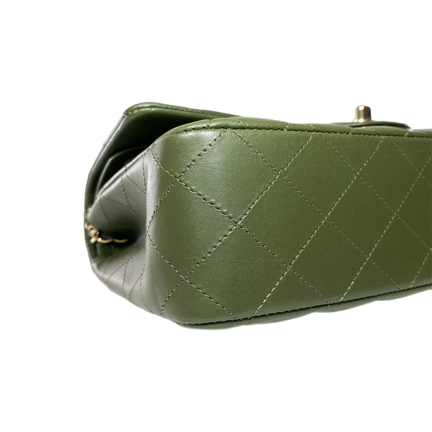 Chanel Olive Medium Double Flap Bag