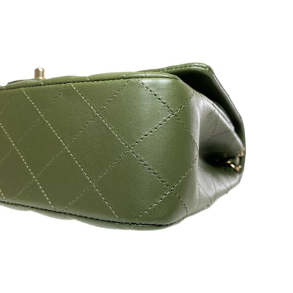 Chanel Olive Medium Double Flap Bag
