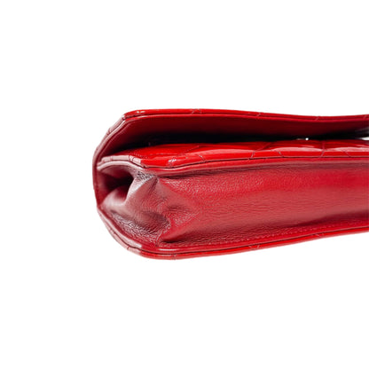 Chanel Red Patent Wallet on Chain