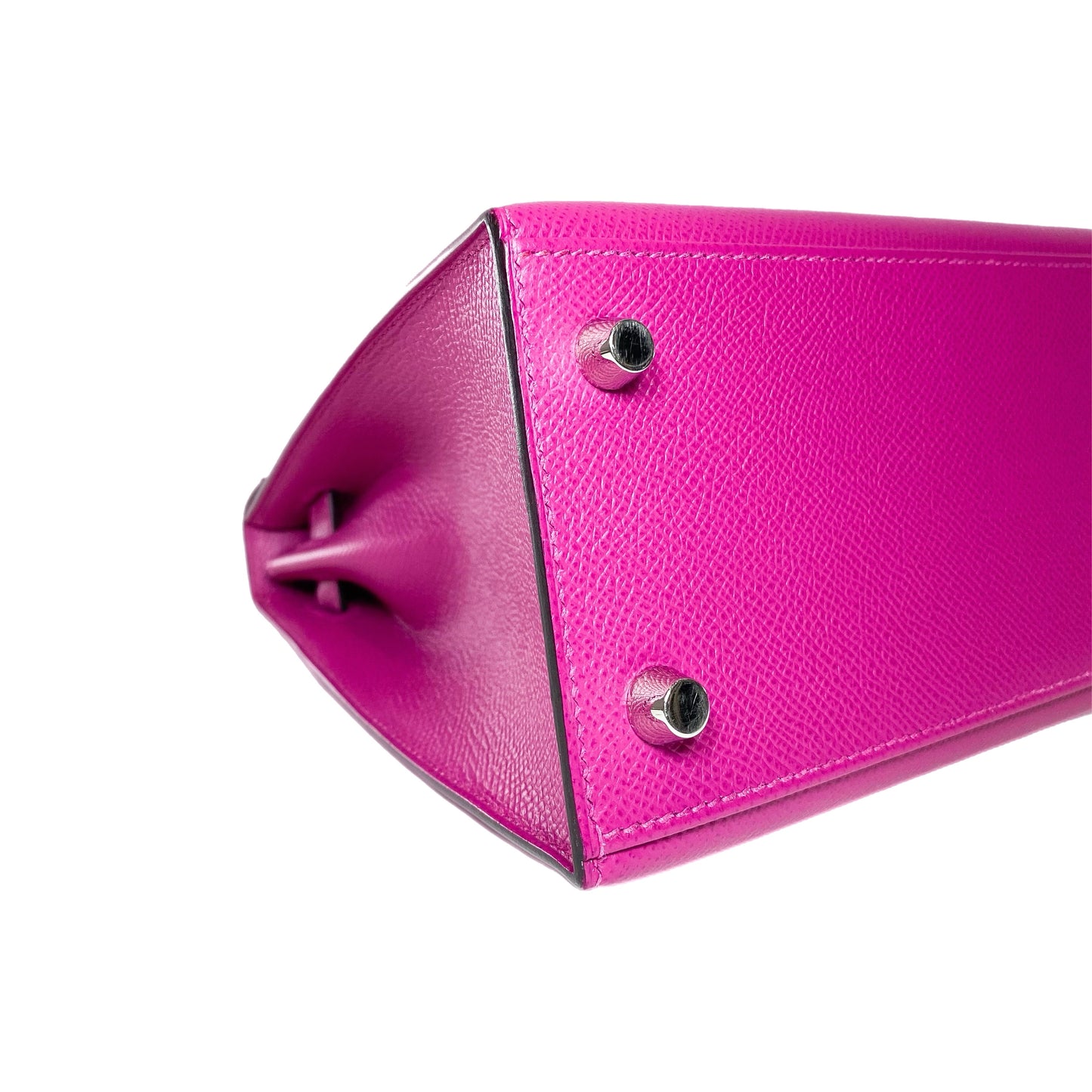 Hermes Kelly 25 Rose Pourpre Epsom Palladium Hardware