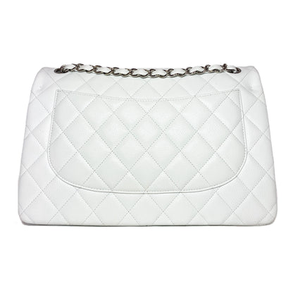Chanel White Jumbo Double Flap Bag