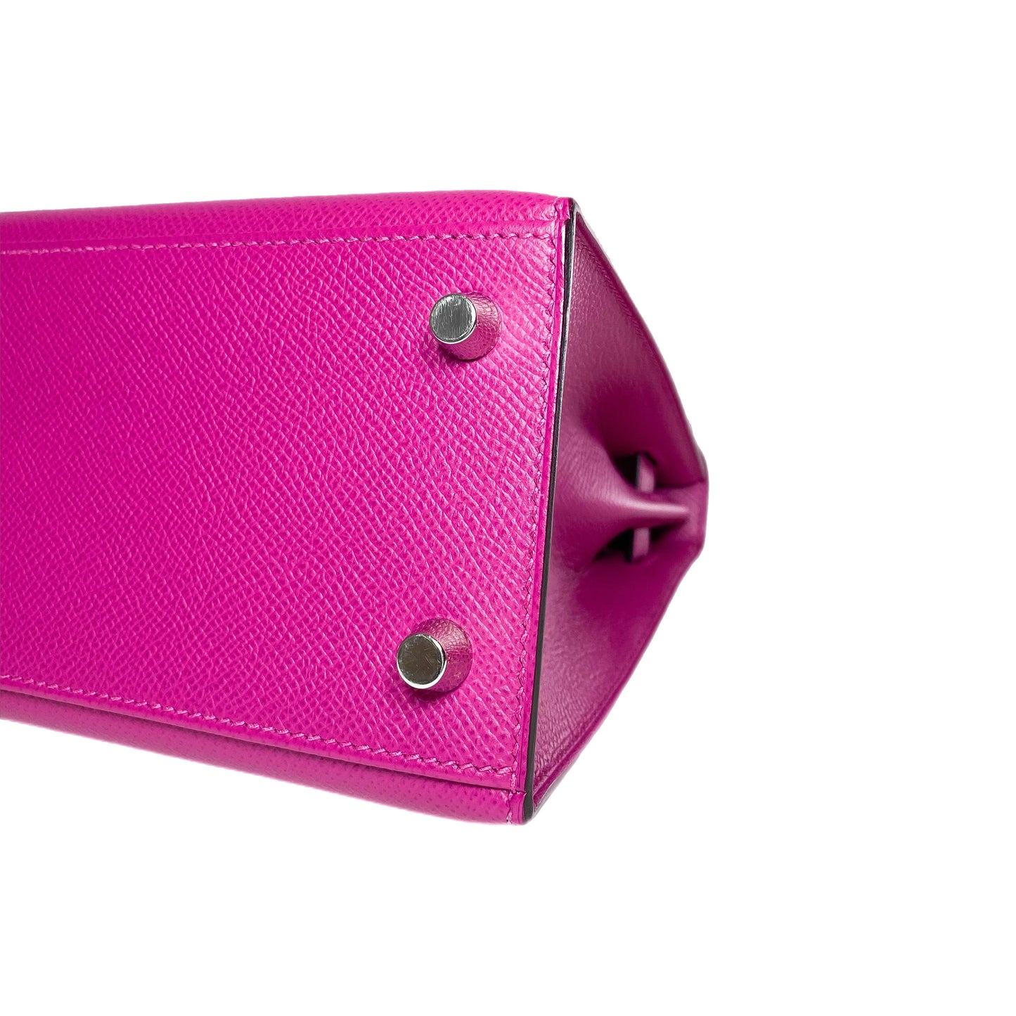 Hermes Kelly 25 Rose Pourpre Epsom Palladium Hardware
