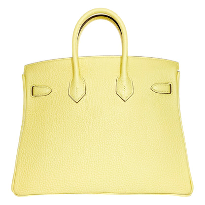Hermes Birkin 25 Jaune Poussin Togo Gold Hardware