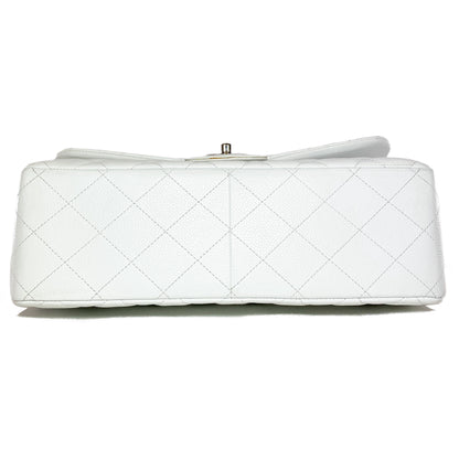 Chanel White Jumbo Double Flap Bag