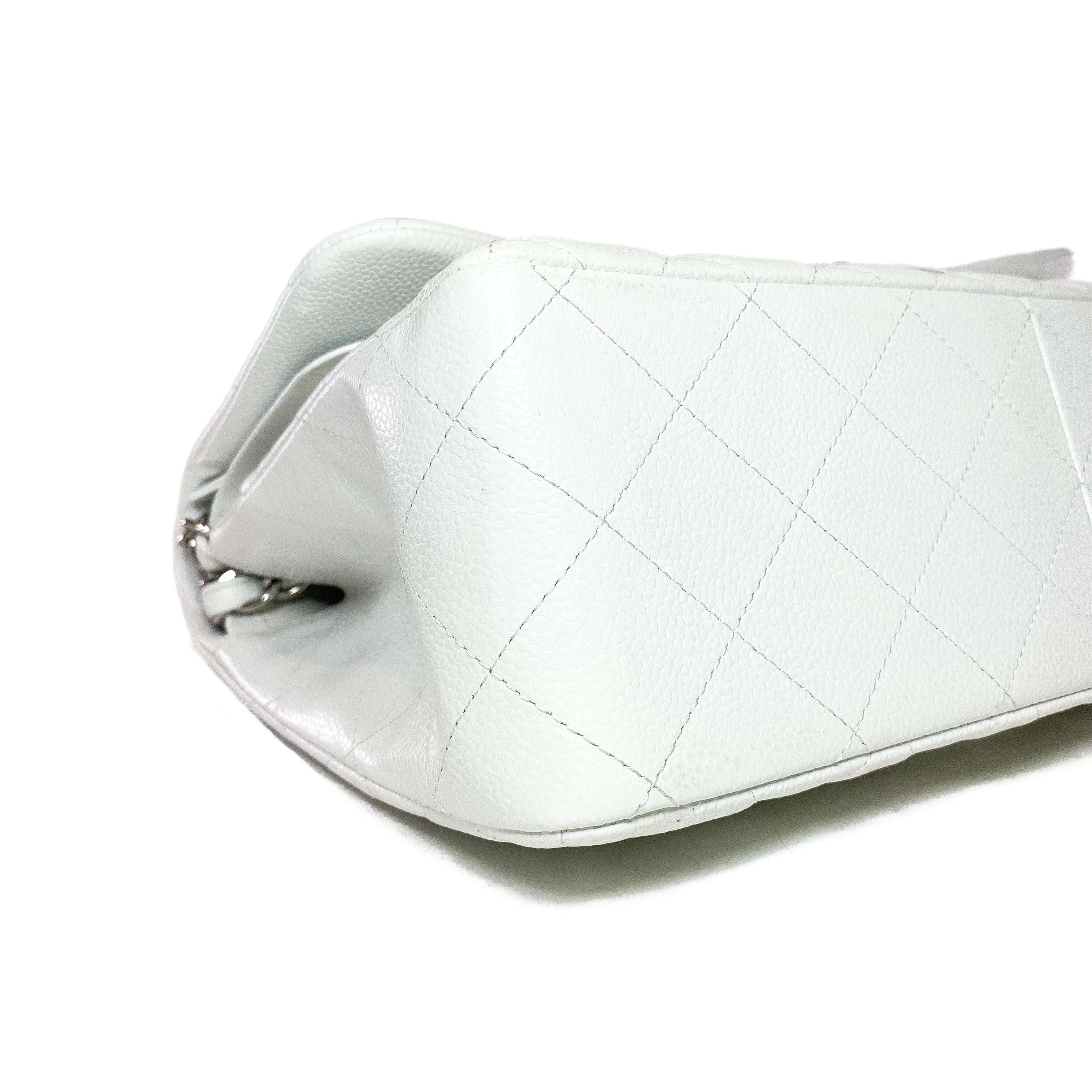 Chanel White Jumbo Double Flap Bag