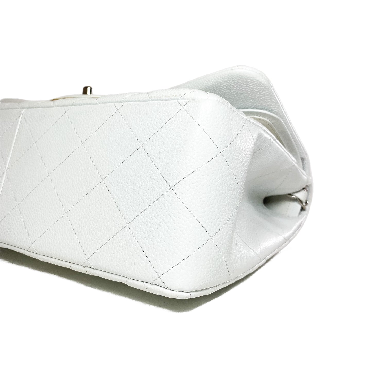 Chanel White Jumbo Double Flap Bag