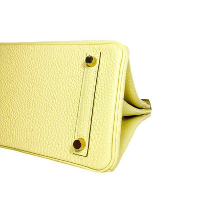 Hermes Birkin 25 Jaune Poussin Togo Gold Hardware