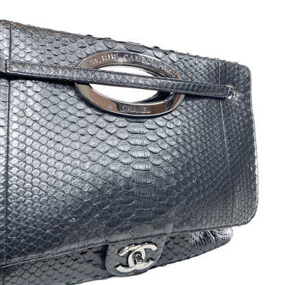 Chanel Black Snakeskin Rue 31 Cambon Maxi Flap