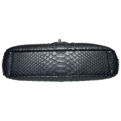 Chanel Black Snakeskin Rue 31 Cambon Maxi Flap
