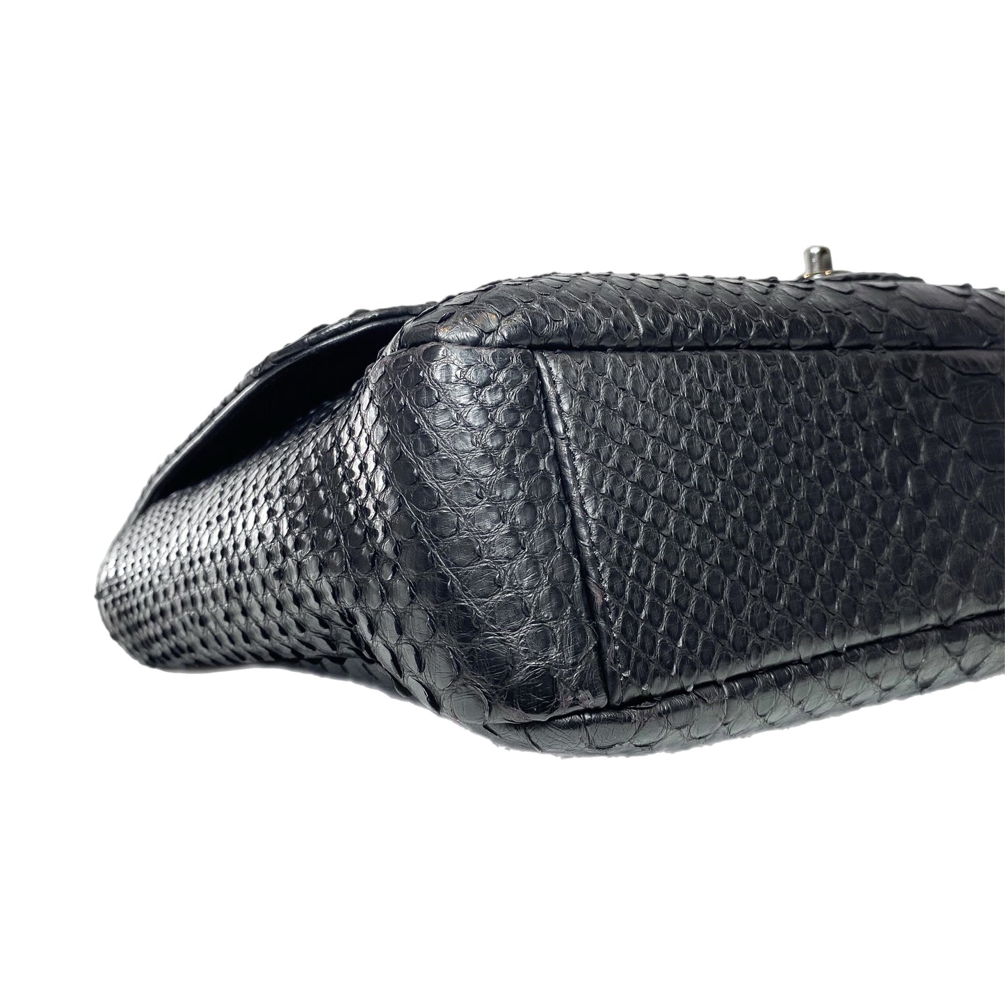 Chanel Black Snakeskin Rue 31 Cambon Maxi Flap