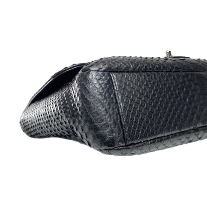 Chanel Black Snakeskin Rue 31 Cambon Maxi Flap