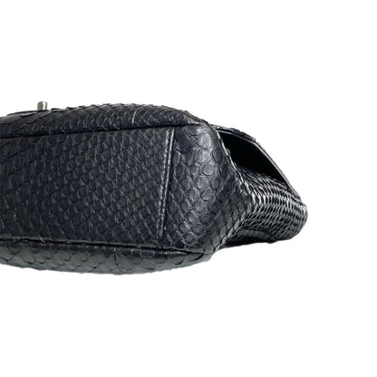 Chanel Black Snakeskin Rue 31 Cambon Maxi Flap