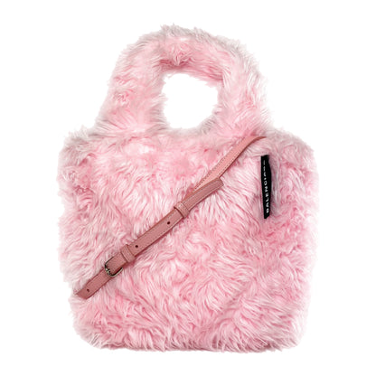 Balenciaga XXS Pink Faux Fur Everyday Tote