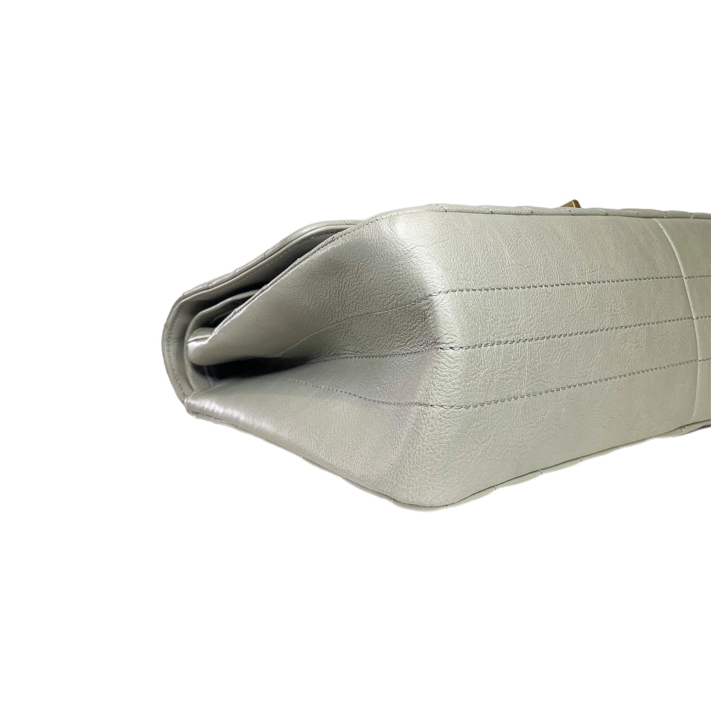 Chanel Grey Reissue Chevron Flap Bag