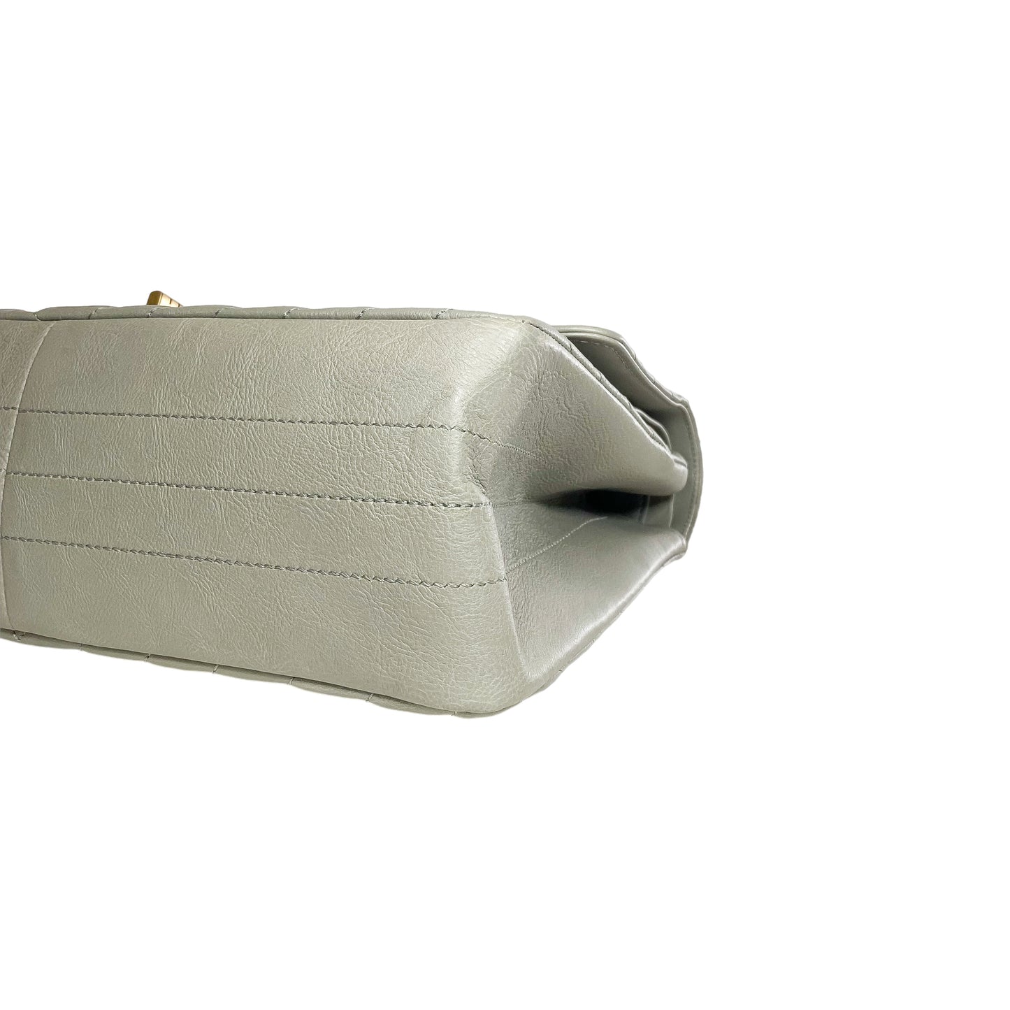 Chanel Grey Reissue Chevron Flap Bag