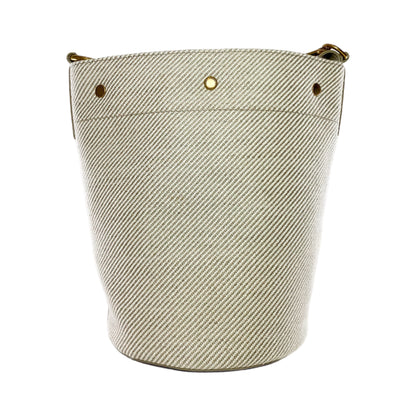 Saint Laurent Beige Canvas Bucket Bag