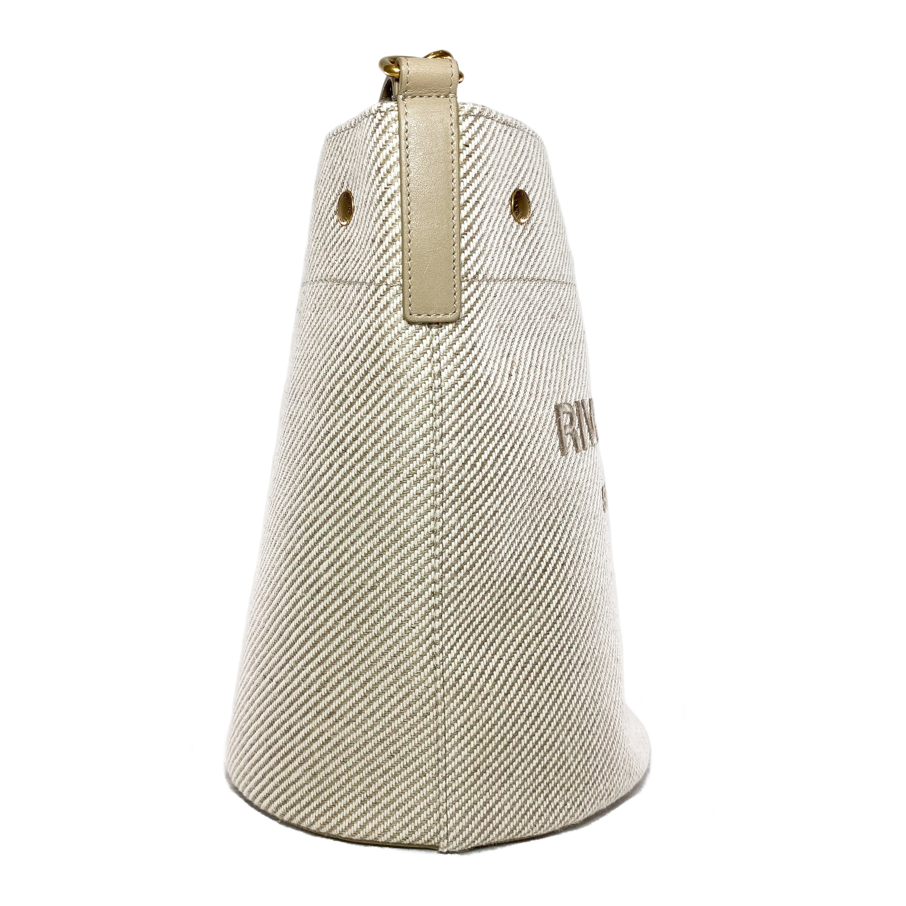 Saint Laurent Beige Canvas Bucket Bag